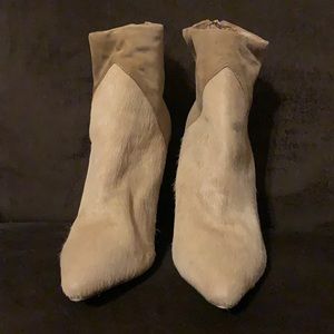 Tan Hide Booties, Size 7.5
